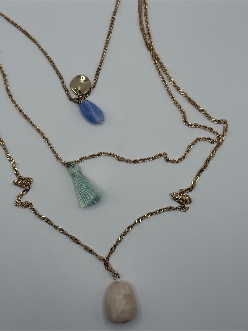 Elegant Rose Gold Toned Layered Necklace